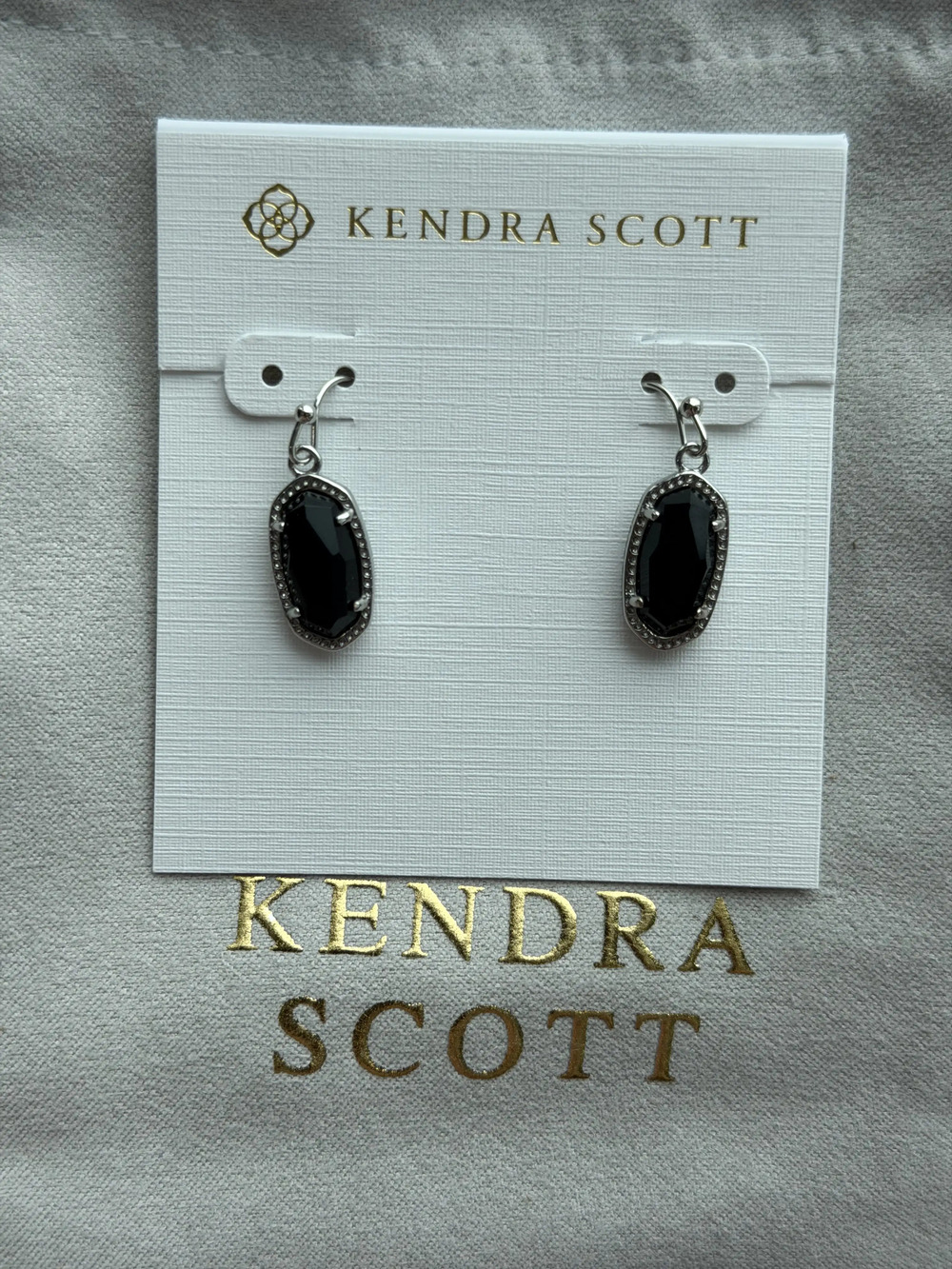 Kendra Scott Black Pendant Earrings